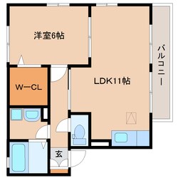 草薙駅 徒歩16分 1階の物件間取画像